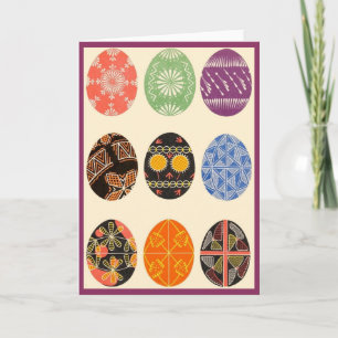 pysanky eggs print card