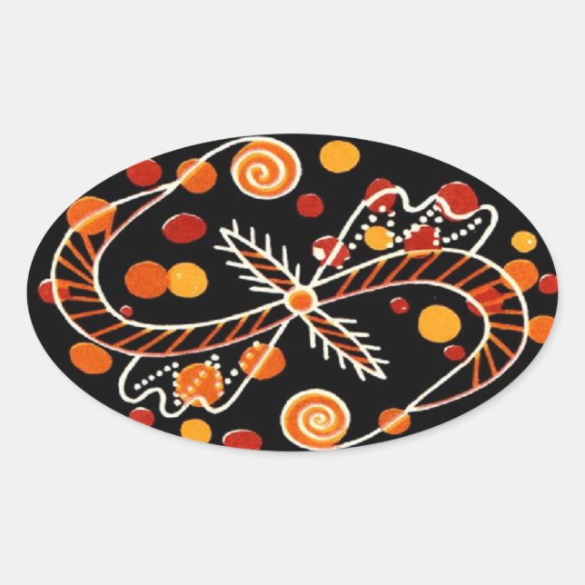 Pysanky Ukrainian Easter eggs Oval Sticker (Front)