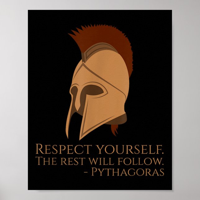 Pythagoras Quote Ancient Greek Philosophy - Repect Poster (Front)