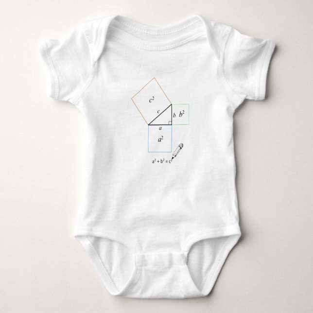 Pythagoras Theorem Baby Bodysuit (Front)