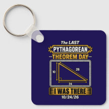 Pythagorean Day Keychain