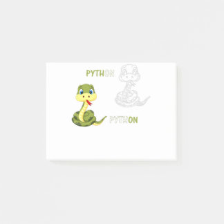 pythoff python cute snake post-it notes