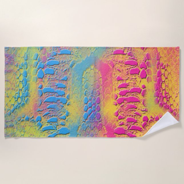 PYTHON - modern decorative fractal - Beach Towel (Front)