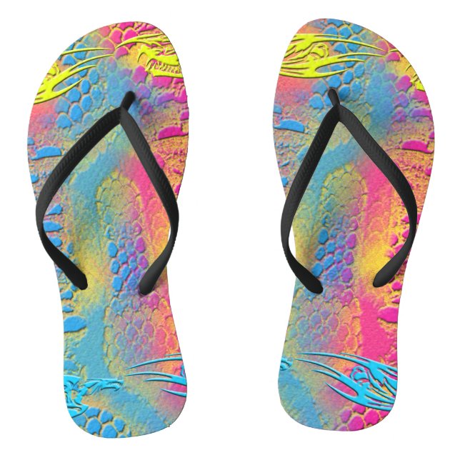 PYTHON - modern decorative fractal - Jandals (Footbed)
