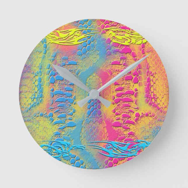 PYTHON - modern decorative fractal - Round Clock (Front)