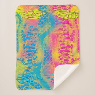 PYTHON - modern decorative fractal - Sherpa Blanket