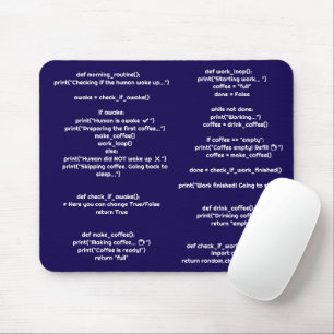 Python morning_routine() Mouse Pad – Coders Gift