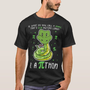 Python Pi Symbol Math Teacher Pi Day T-Shirt
