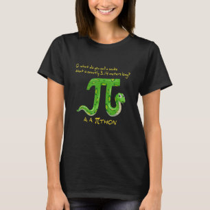 Python Pithon Pi Symbol Funny Math Teacher Pi Day  T-Shirt