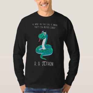 Python Pithon Pi Symbol Funny Math Teacher Pi Day T-Shirt
