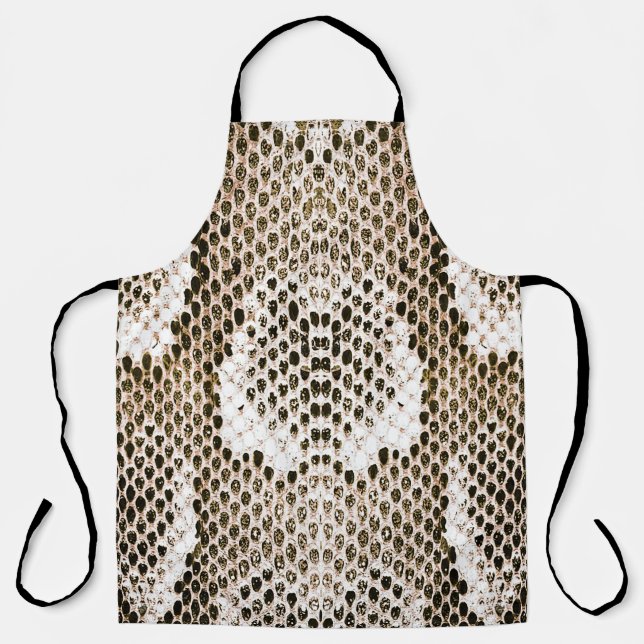 python skin, snake pattern, animal skin pattern de apron (Front)