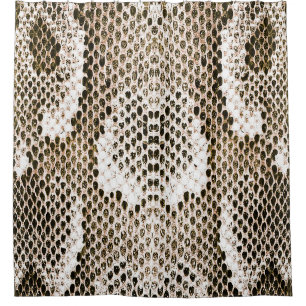 python skin, snake pattern, animal skin pattern de shower curtain