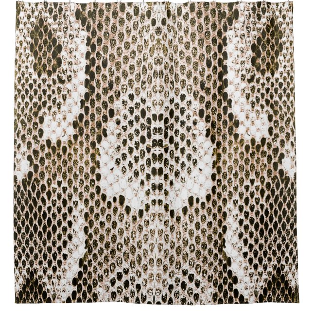 python skin, snake pattern, animal skin pattern de shower curtain (Front)