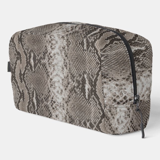 Python Snake Skin Animal Print Dopp Kit (Right Corner)