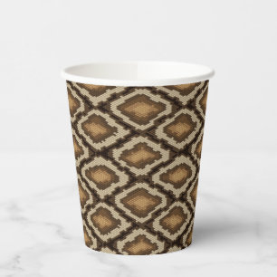 Python snake skin pattern 2 paper cups