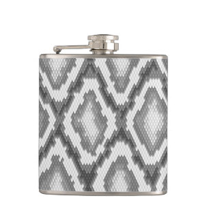 Python snake skin pattern hip flask