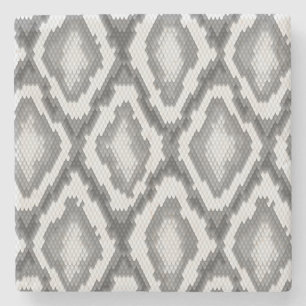 Python snake skin pattern stone coaster