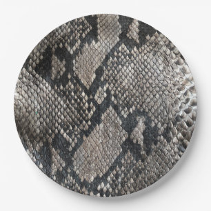 Python Snake Skin - Rich Elegant Halloween Paper Plate
