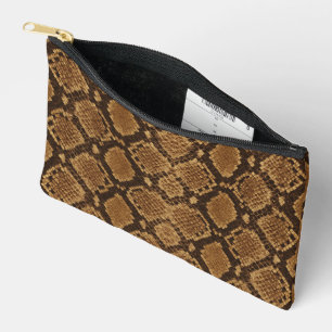 Python Snakeskin Print Accessory Pouch