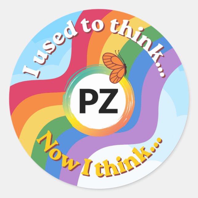 PZ Reading Rainbow I Used To/Now I Think Sticker (Front)