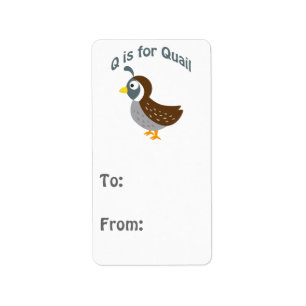 Q is for Quail Label