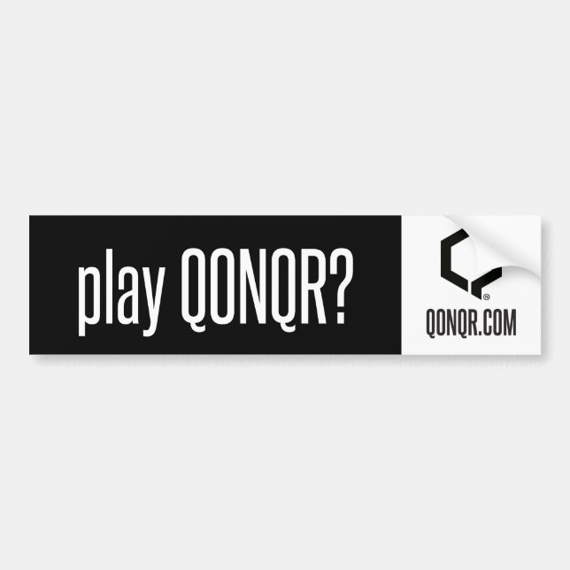Q play Qonqr Bumper Sticker (Front)