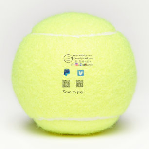 Q R code PayPal venmo scan pay add social media de Tennis Balls