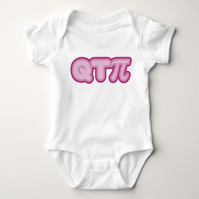 Q T Pi (pinks) Baby Bodysuit (Front)
