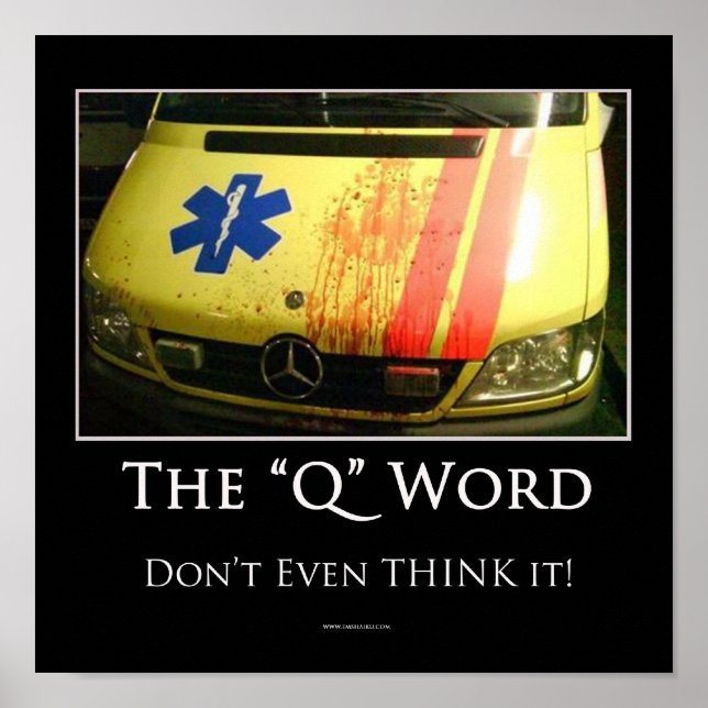 Q Word Motivational Poster (Front)