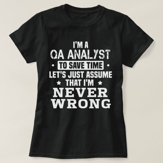 QA Analyst T-Shirt (Design Front)