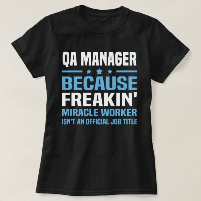 QA Manager T-Shirt (Design Front)