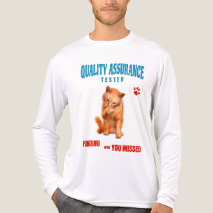 QA Tester Cat Humor Tri-Blend Shirt