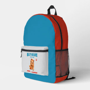 QA Tester Cat Humour Printed Backpack