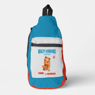 QA Tester Cat Humour Sling Bag