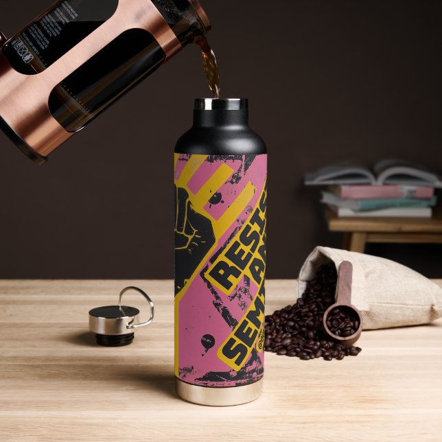 QAA Resist Antisemitism Thermal Water Bottle (Coffee)