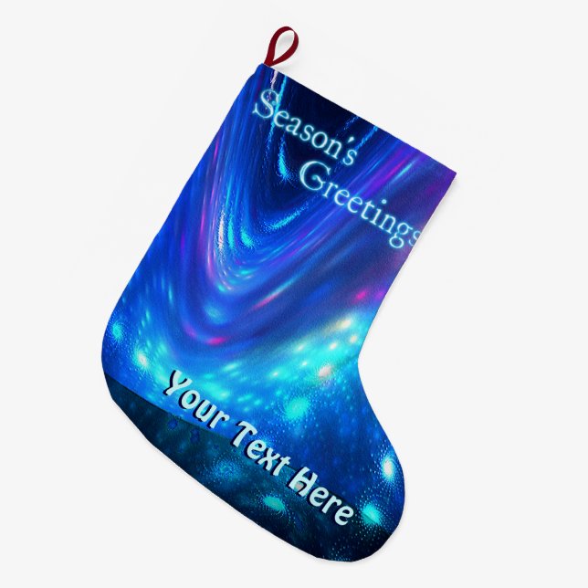 Qaanaaq - Northern Lights Large Christmas Stocking (Front (Hanging))