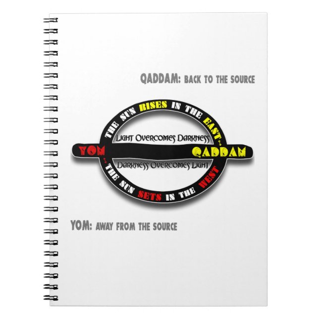 Qaddam vs Yom Spiral Notebook (Front)