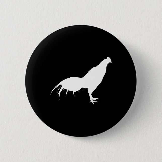Qaib Thai Rooster Chicken  6 Cm Round Badge (Front)