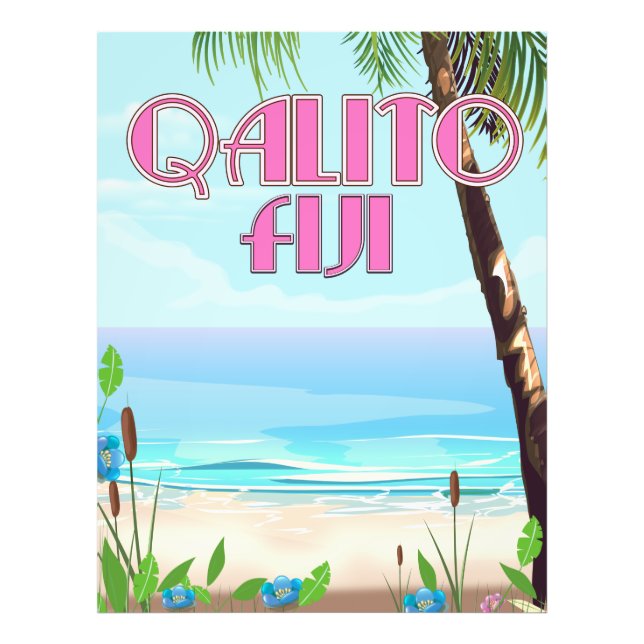 Qalito Fiji travel poster (Front)