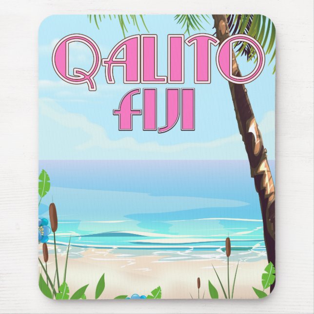 Qalito Fiji travel poster Mouse Pad (Front)