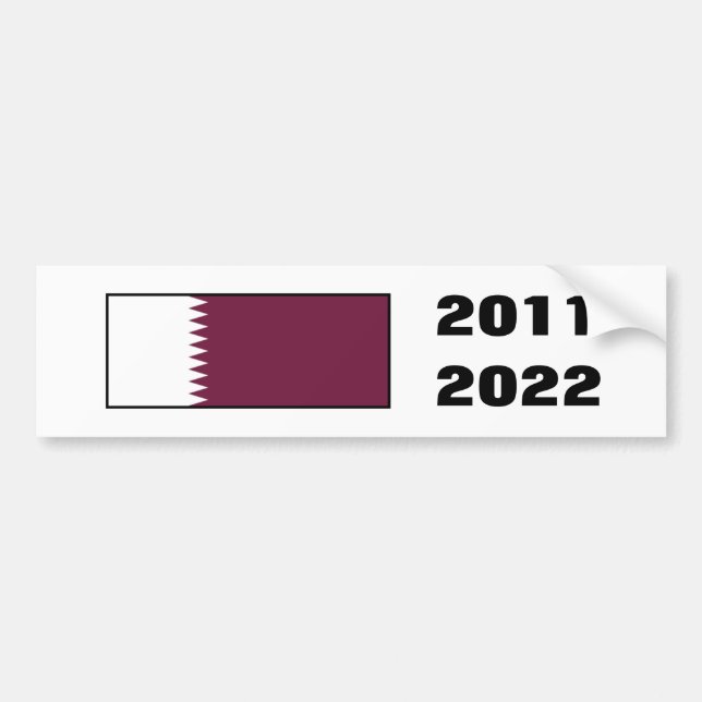 Qatar 2011 & 2022 bumper sticker (Front)