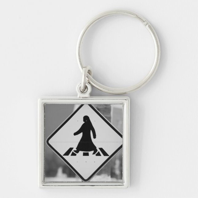 Qatar, Ad Dawhah, Doha. Arabian Pedestrian 3 Key Ring (Front)