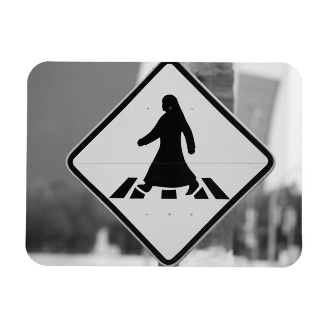 Qatar, Ad Dawhah, Doha. Arabian Pedestrian 3 Magnet (Horizontal)