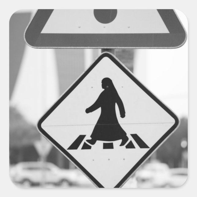 Qatar, Ad Dawhah, Doha. Arabian Pedestrian Square Sticker (Front)