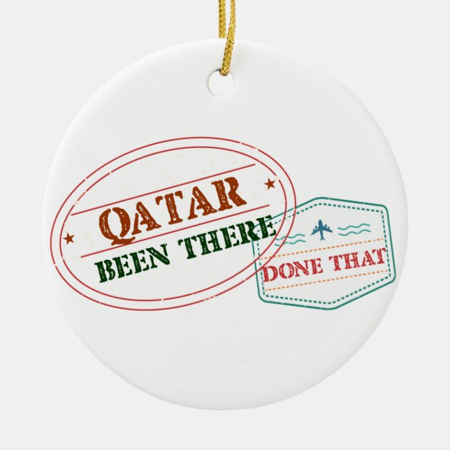 Qatar Been There Done That Ceramic Tree Decoration (Front)