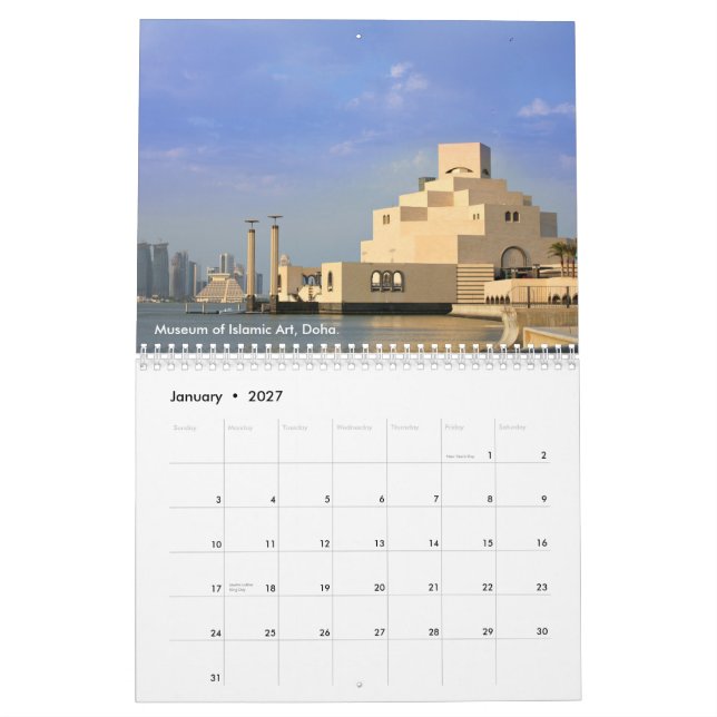 Qatar Calendar (Jan 2027)