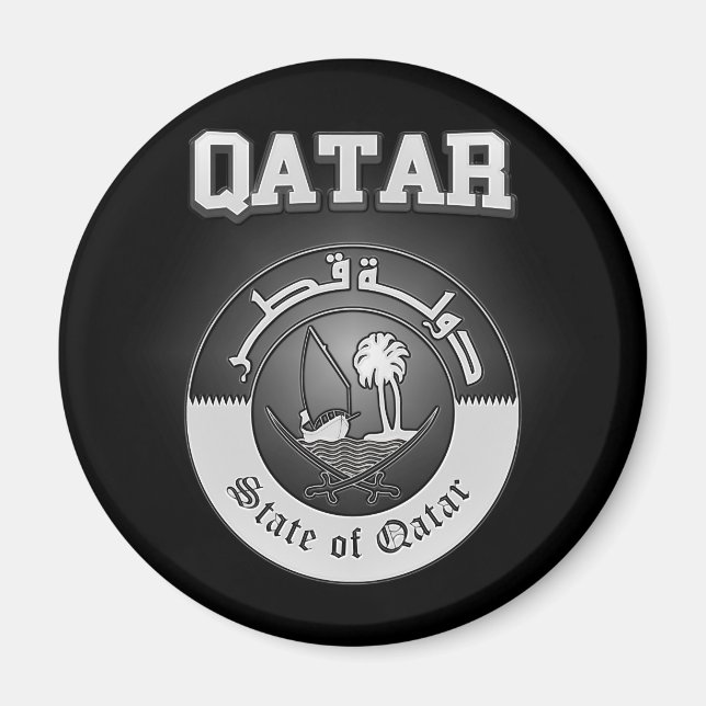 Qatar Coat of Arms Magnet (Front)