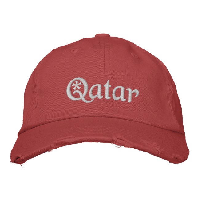 Qatar Embroidered Baseball Hat (Front)