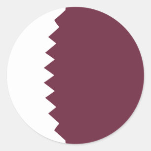 Qatar Fisheye Flag Sticker