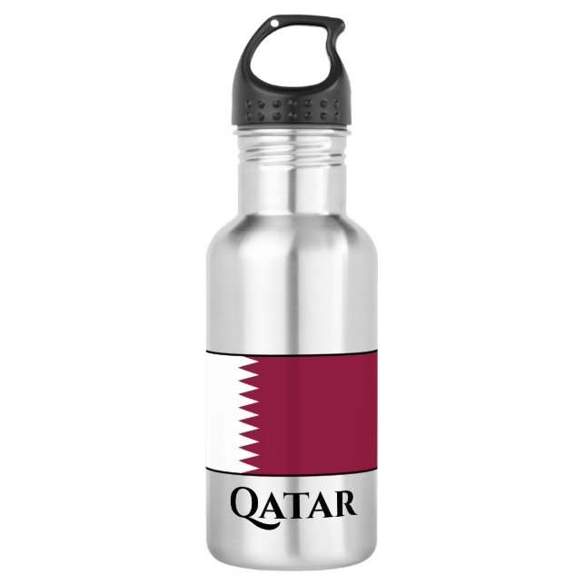 Qatar Flag 532 Ml Water Bottle (Front)